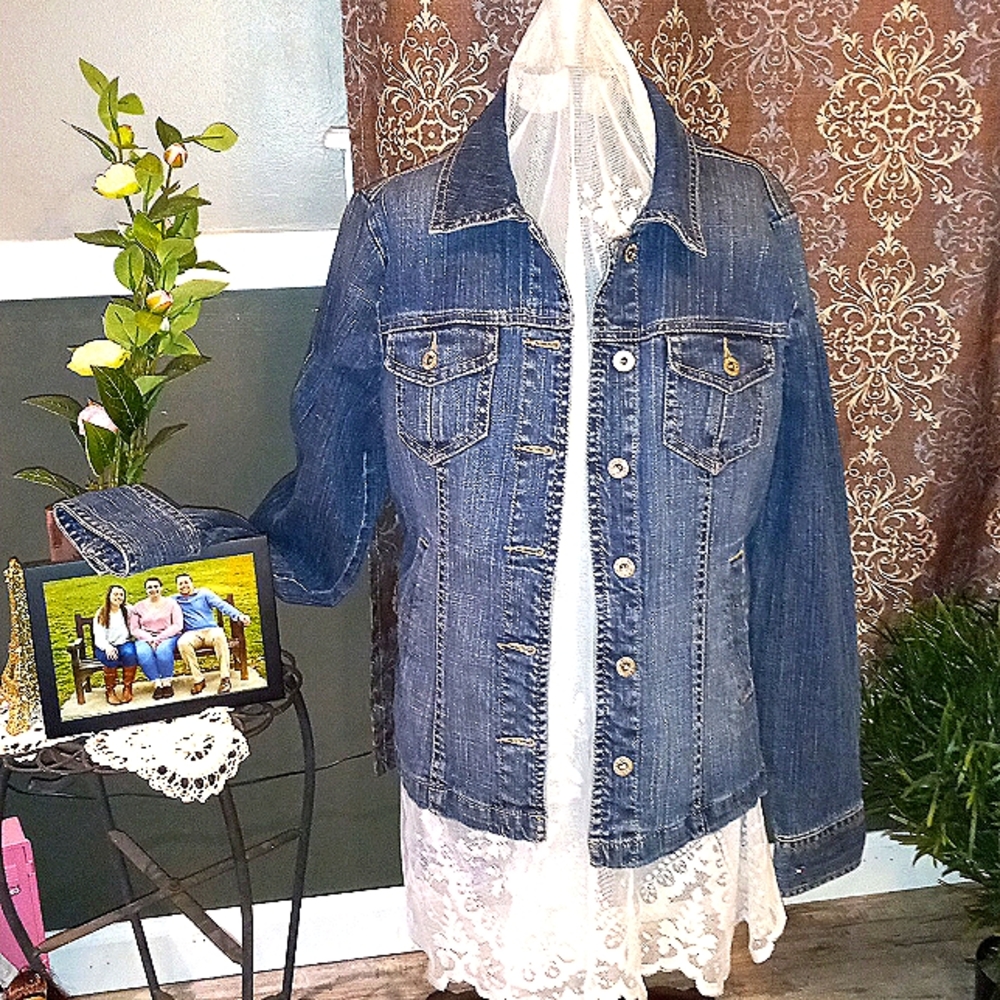 Motorcycle jean jacket medium